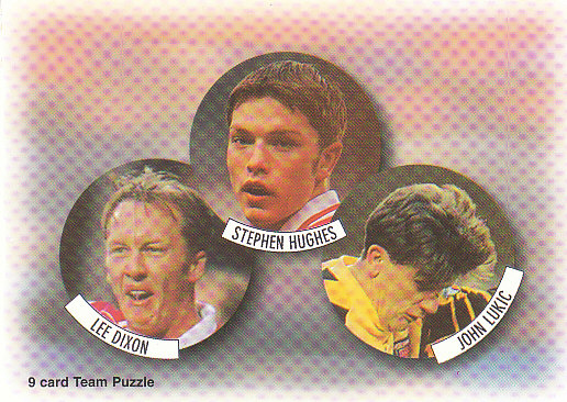 Lee Dixon Stephen Hughes John Lukic Arsenal 1997/98 Futera Fans' Selection #5